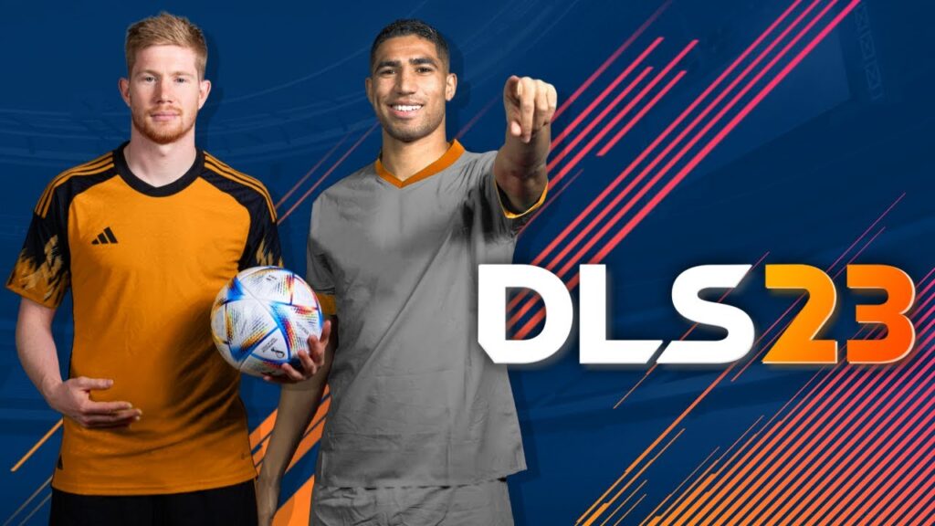 De Bruyne and Hakimi as cover stars in DLS 23 wallpaper