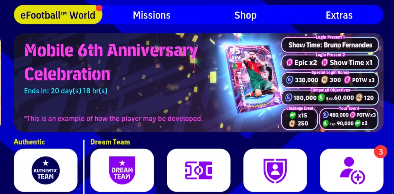 eFootball Mobile 6th Anniversary in eFootball 2023 game