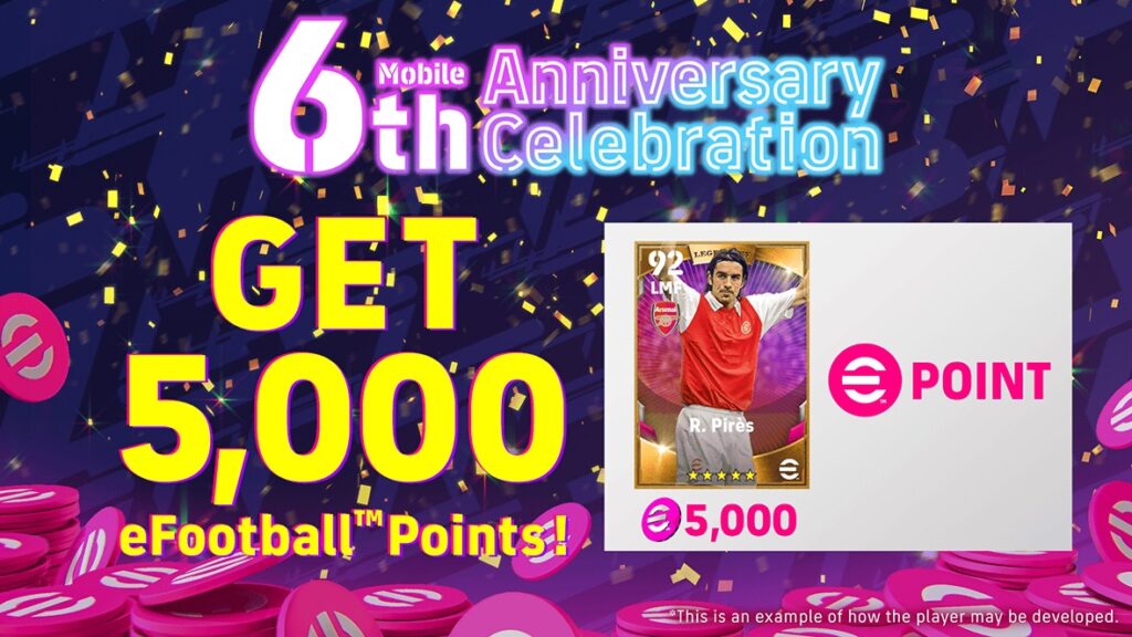 eFootball sixth anniversary campaign gift Robert Pires
