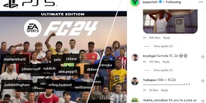 Fans Criticize FC24 Cover on instagram