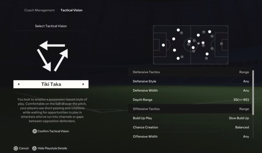 FC 24 Tiki Taka Tactical Vision