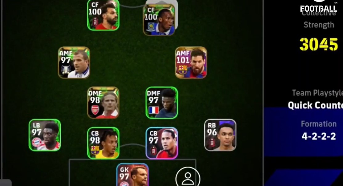efootball quick counter formation 2024