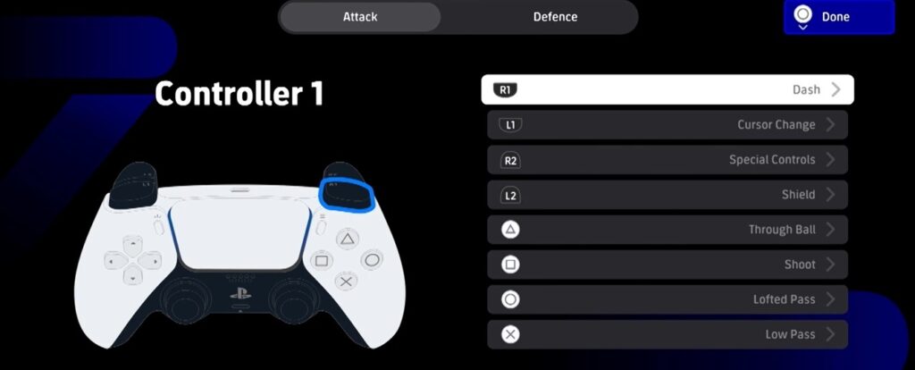 eFootball 2024 Controller Settings for Attack
