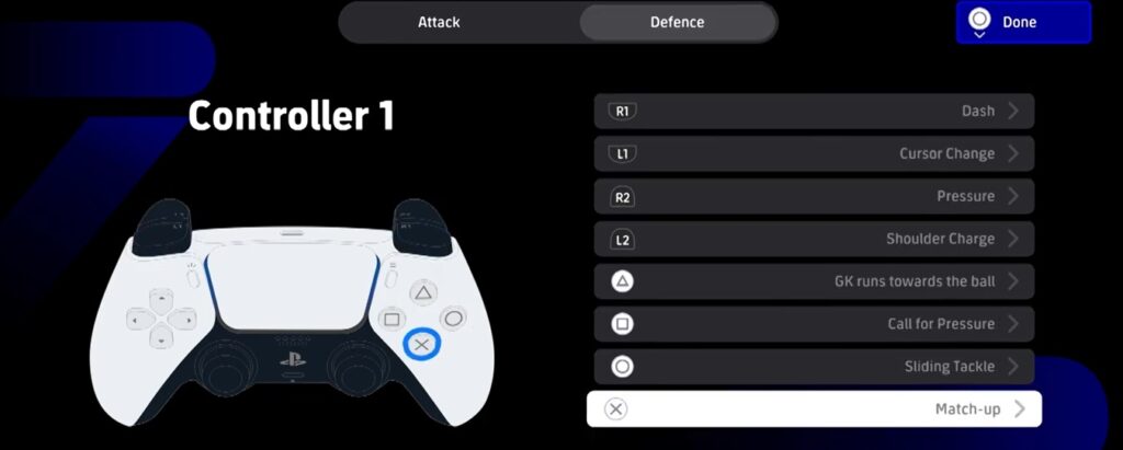 eFootball 2024 Controller Settings for defense