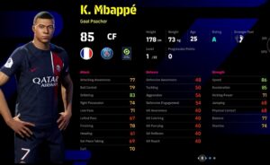 Striker Mbappe in eFootball 2024