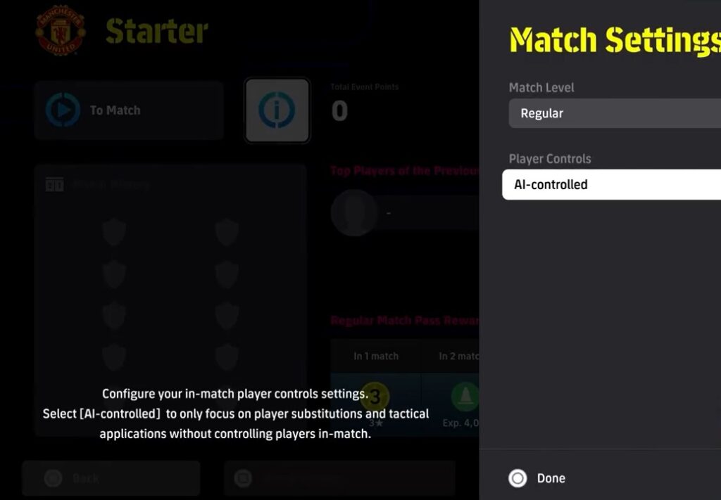 Match Simulation with AI in eFootball 2024 