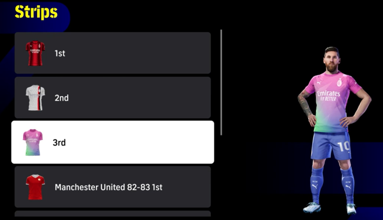 Messi wears special kit in eFootball 2024