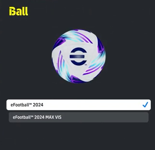 eFootball 2024 ball standard