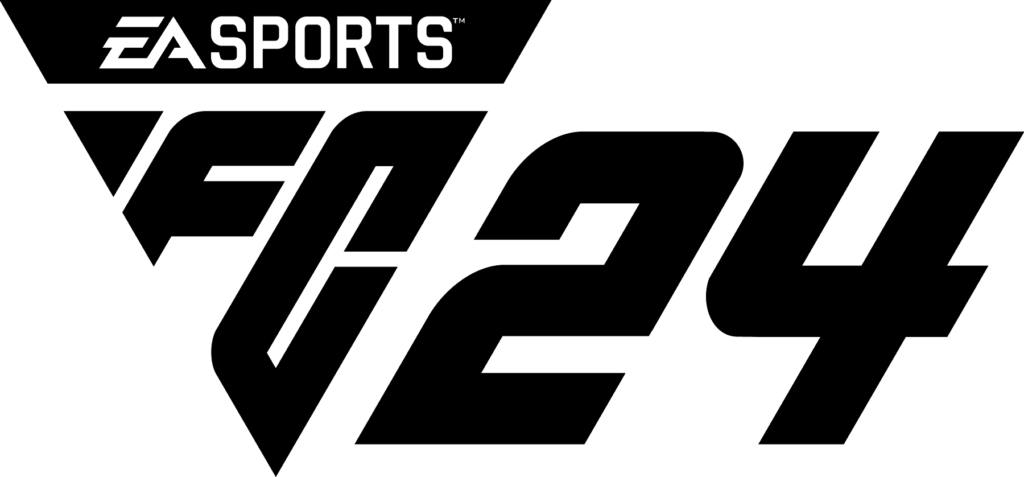 fc 24 logo black triangle shaped on a white background