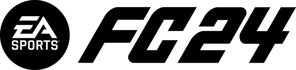fc 24 logo colour black on white background