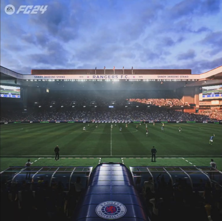 The home of Rangers Football Club, Ibrox in FC 24