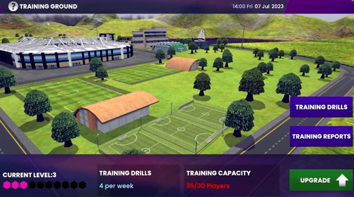 Soccer Manager 2024 Career Mode Training ground