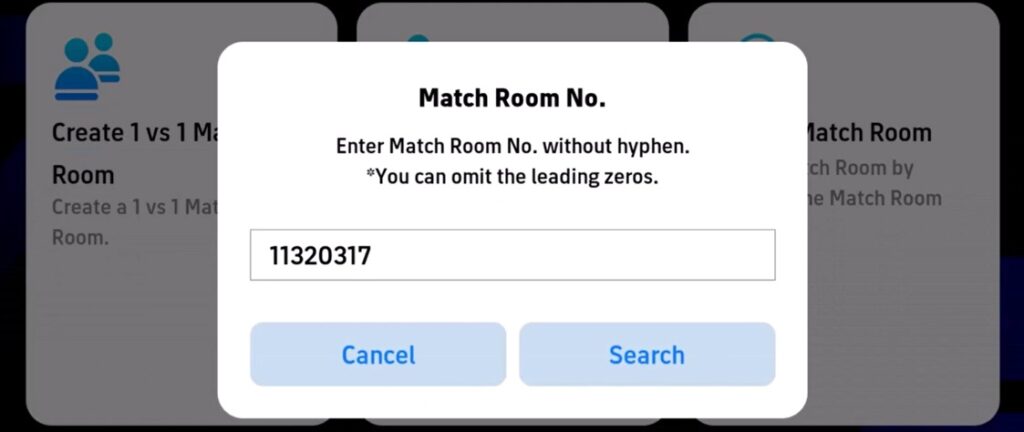 Friend Match number box in eFootball 2024