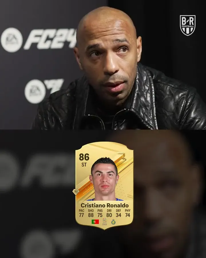 Read more about the article Cristiano Ronaldo’s EA FC 24 Stats Sends Arsenal Legend Thierry Henry in Shock and Disbelief!