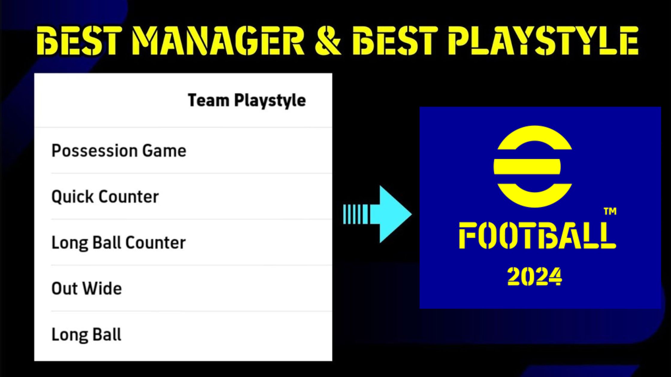 The best managers and playstyles in eFootball 2024