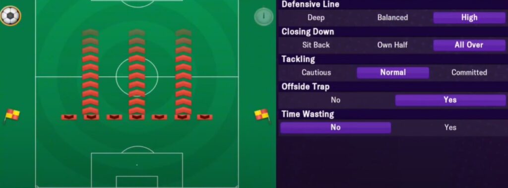 FM24 Mobile 4 2 4 Wing Play formation defense settings