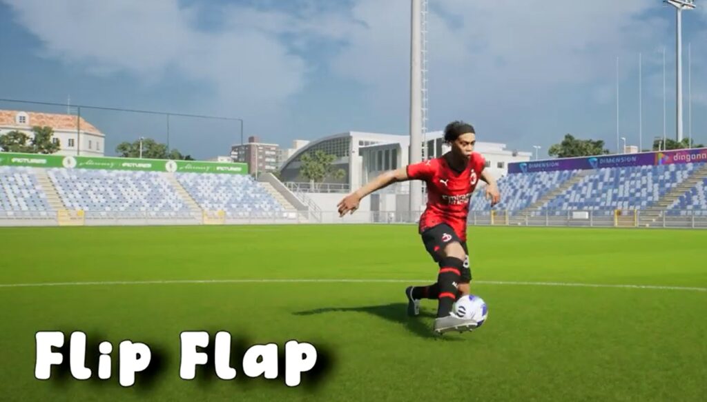 special flip flap skills of Ronaldinho Gaucho in eFootball