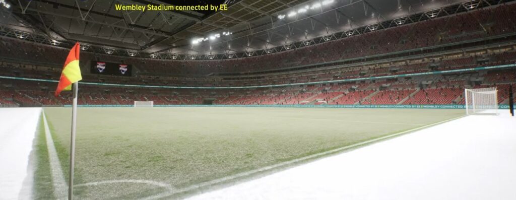 Wembley Stadium connected by EE in eFootball 2025