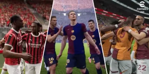 Galatasaray, Barcelona, and ac milan in eFootball 2025