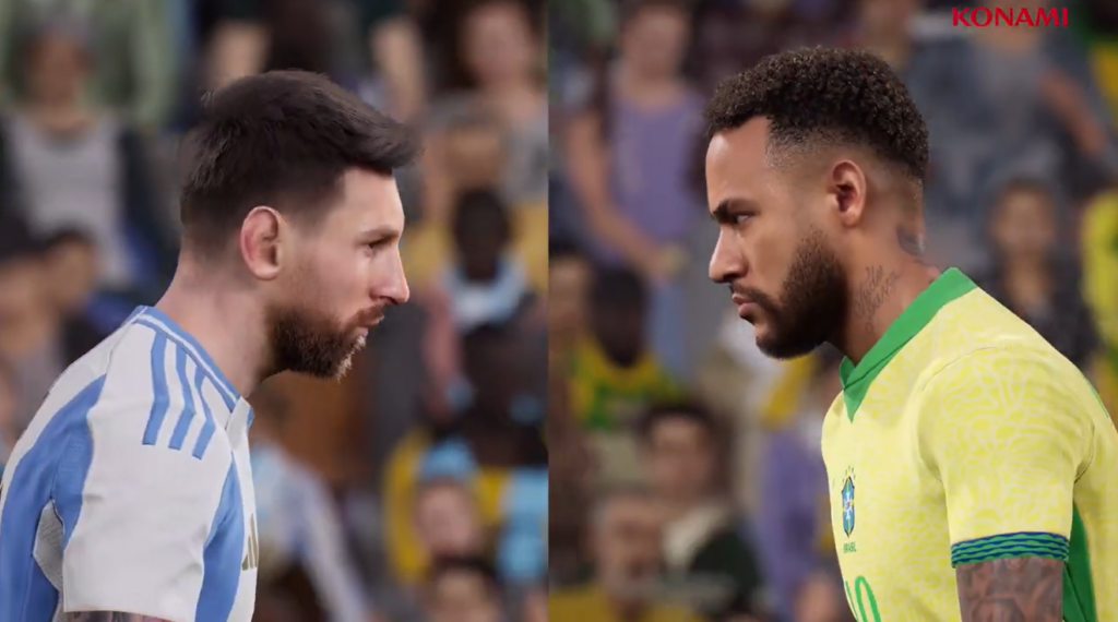 best eFootball 2025 Wallpaper: Messi and Neymar face off in eFootball 2025