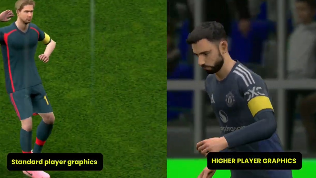 eFootball 2025 Best Graphics vs Standard garphics